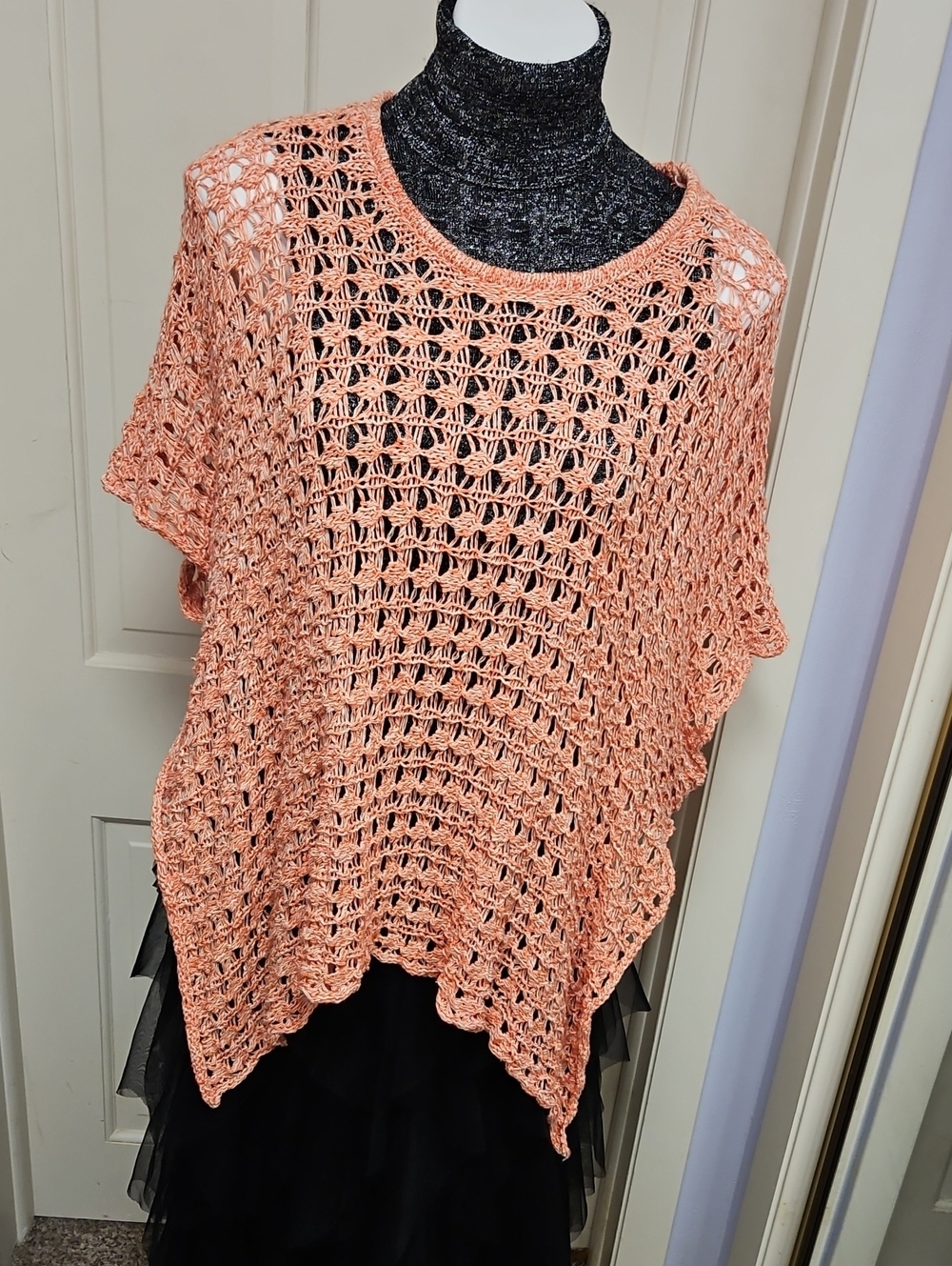 Umgee Fall Awsome Crochet Open-Knit Sweater Coverup Top